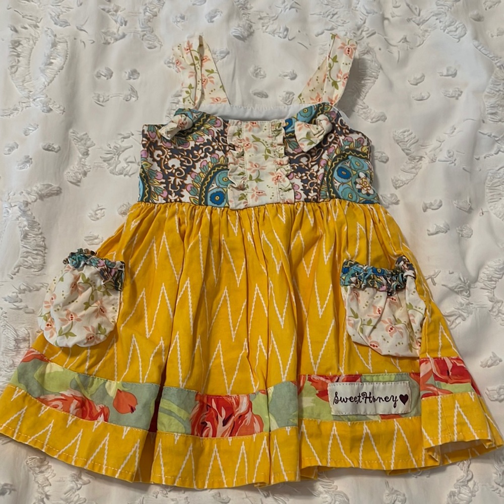 Sweet Honey Mixed Print Dress